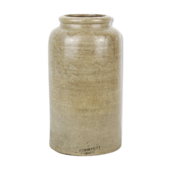 - Large vase in brown speckled sandstone signed "Bourdon Frères Paris"