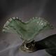 Centrepiece bowl LA MERIDIANA in blown glass on a silver pedestal.
