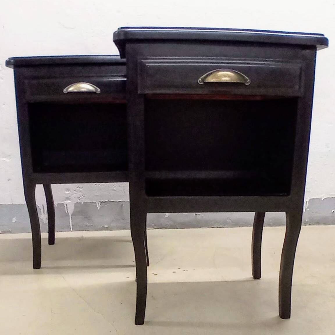 Vintage industrial revamped bedside table (pair)