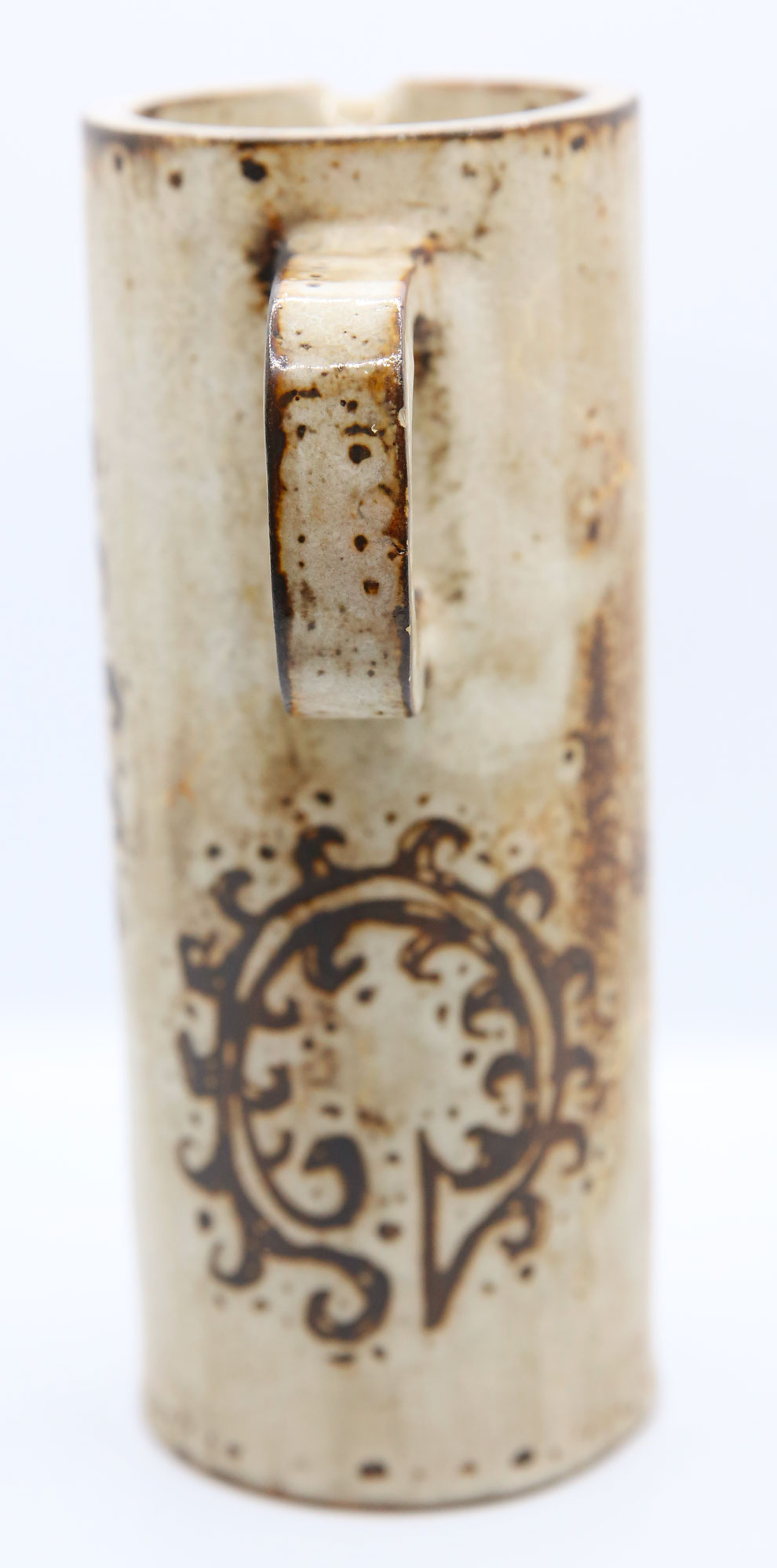 Vintage pitcher in brutalist ceramic La Pignate in Vallauris