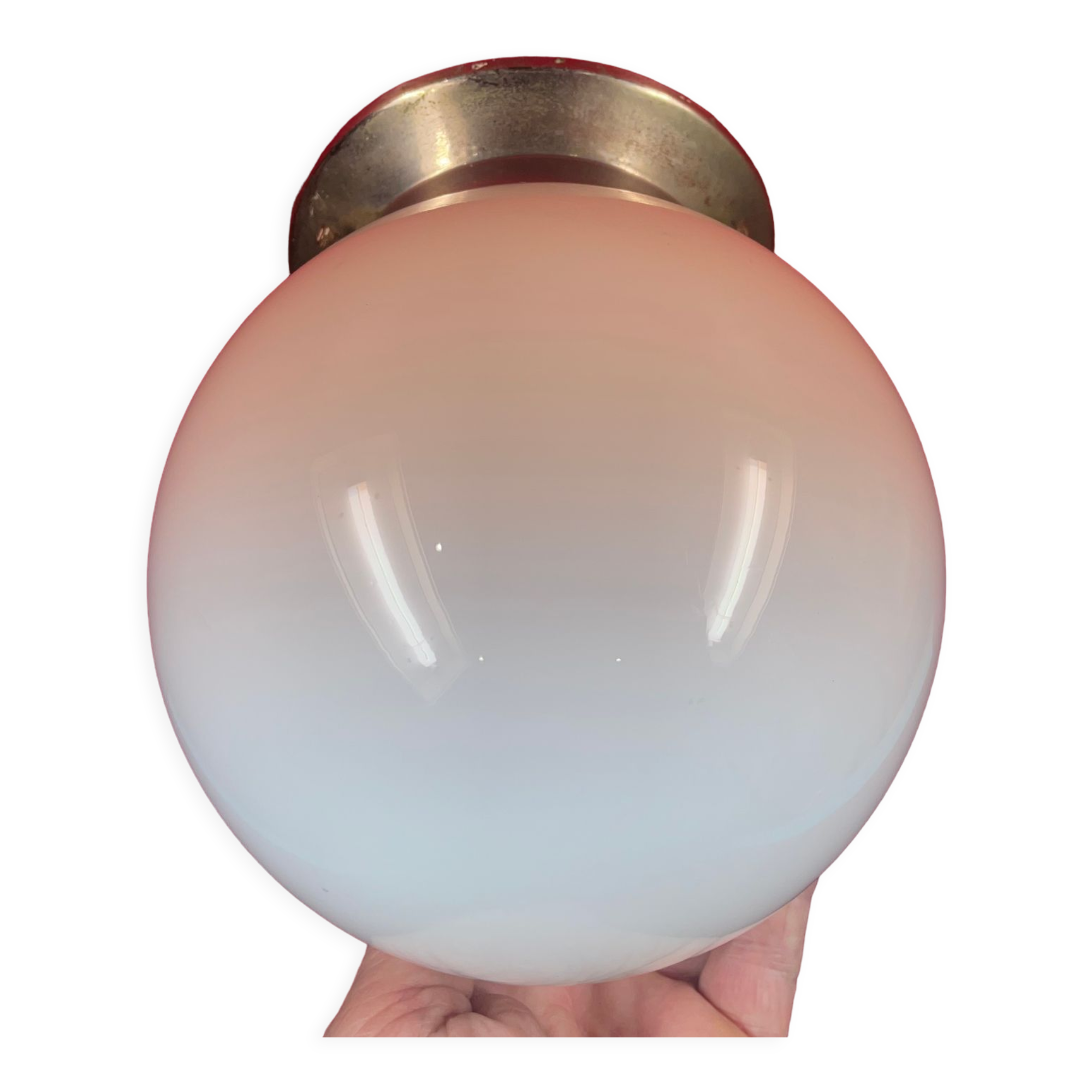 Ceiling lamp chandelier globe ball glass opaline