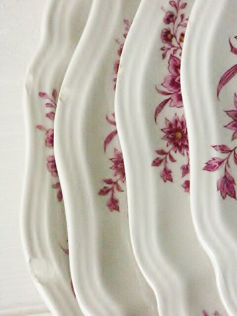 Lot 6 flat plates Sarreguemines Aubusson collection