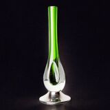 Green sommerso soliflor vase by Seguso, Murano, Italy, 1970s