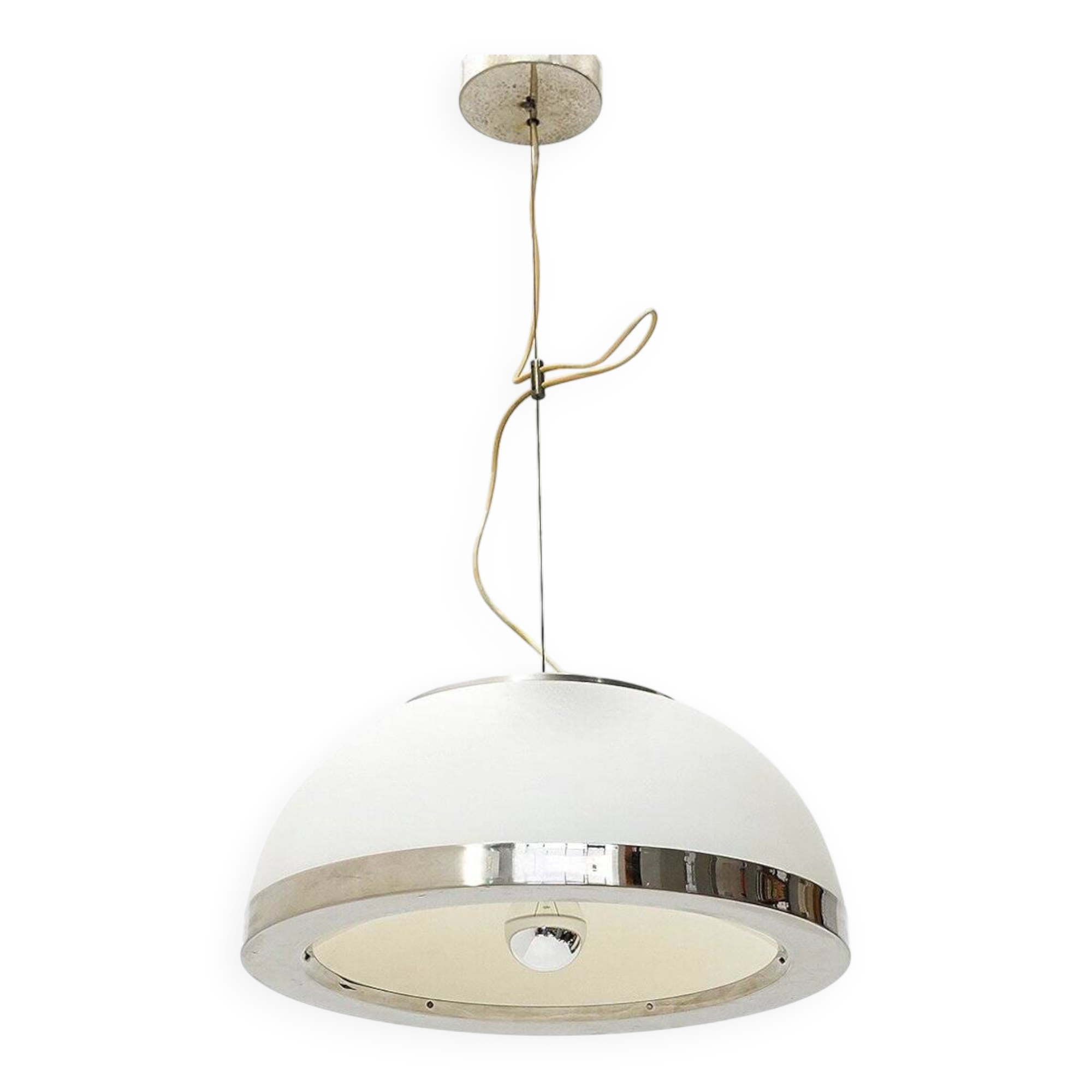 Opaline glass suspension by Pia Guidetti Crippa for Lumi, 1970s.