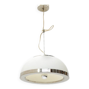 Suspension en verre opalin par Pia Guidetti Crippa pour Lumi, années 1970