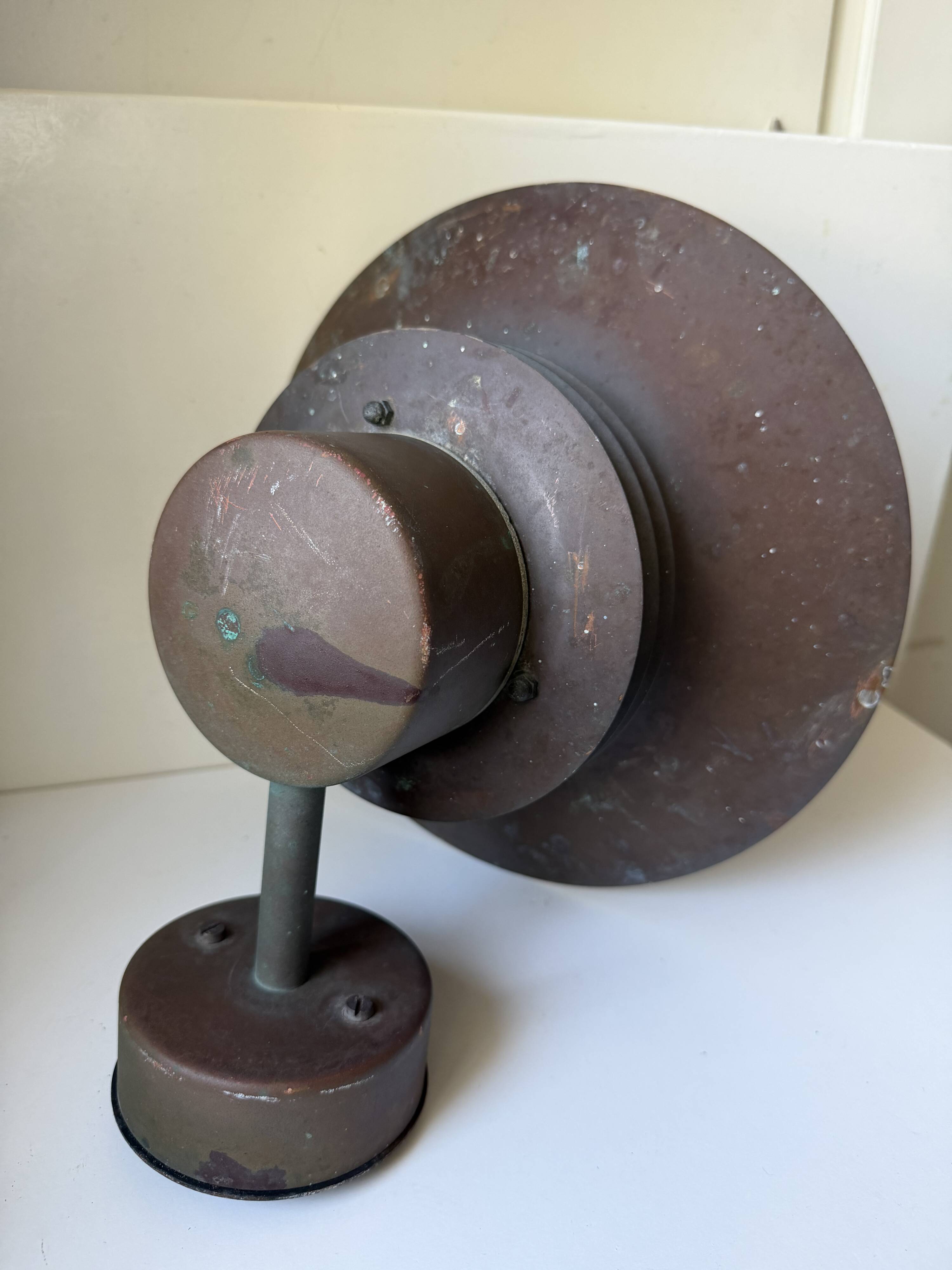 Pair of Danish Vintage Copper Wall Lamps
