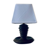 Turned wooden lamp
