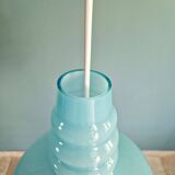 Space Age pendant light in blue opaline, Peill & Putzler, 1970