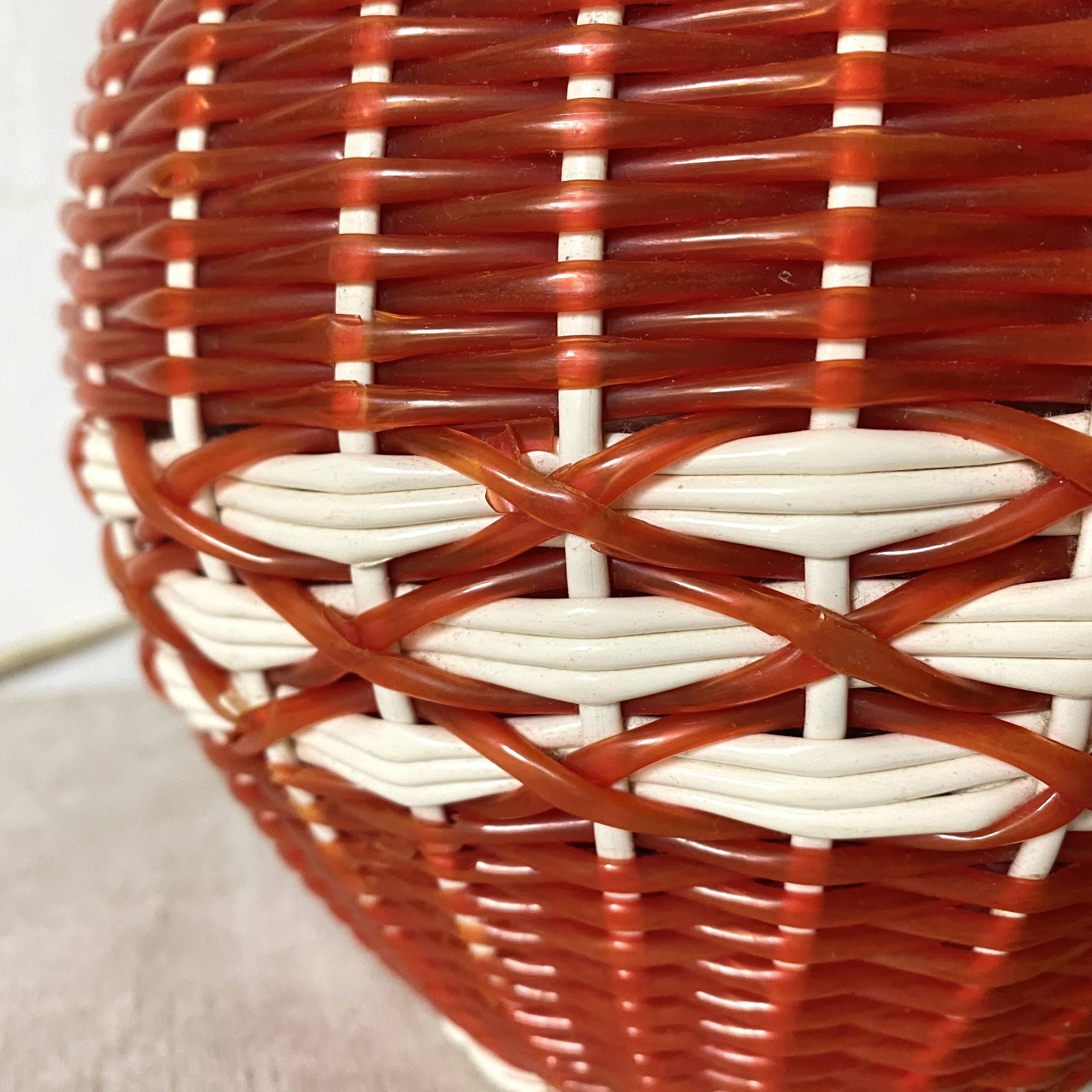 Vintage scoubidou bottle lamp, 1960s