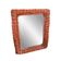 Vintage woven rattan mirror