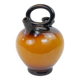 Ochre-orange ceramic jug signed under the base CP Claude Paci