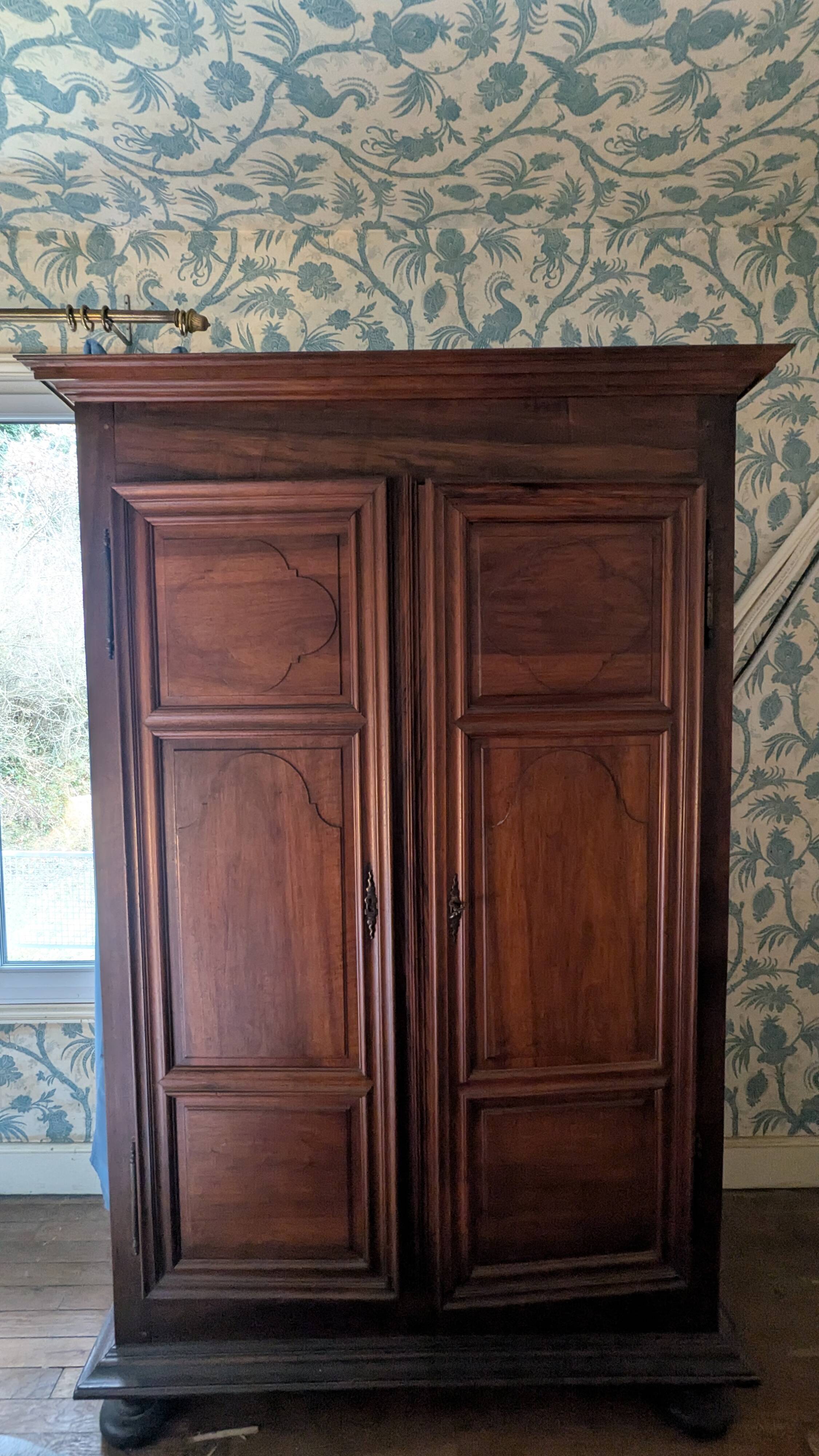Large French provincial wardrobe in Louis XV style