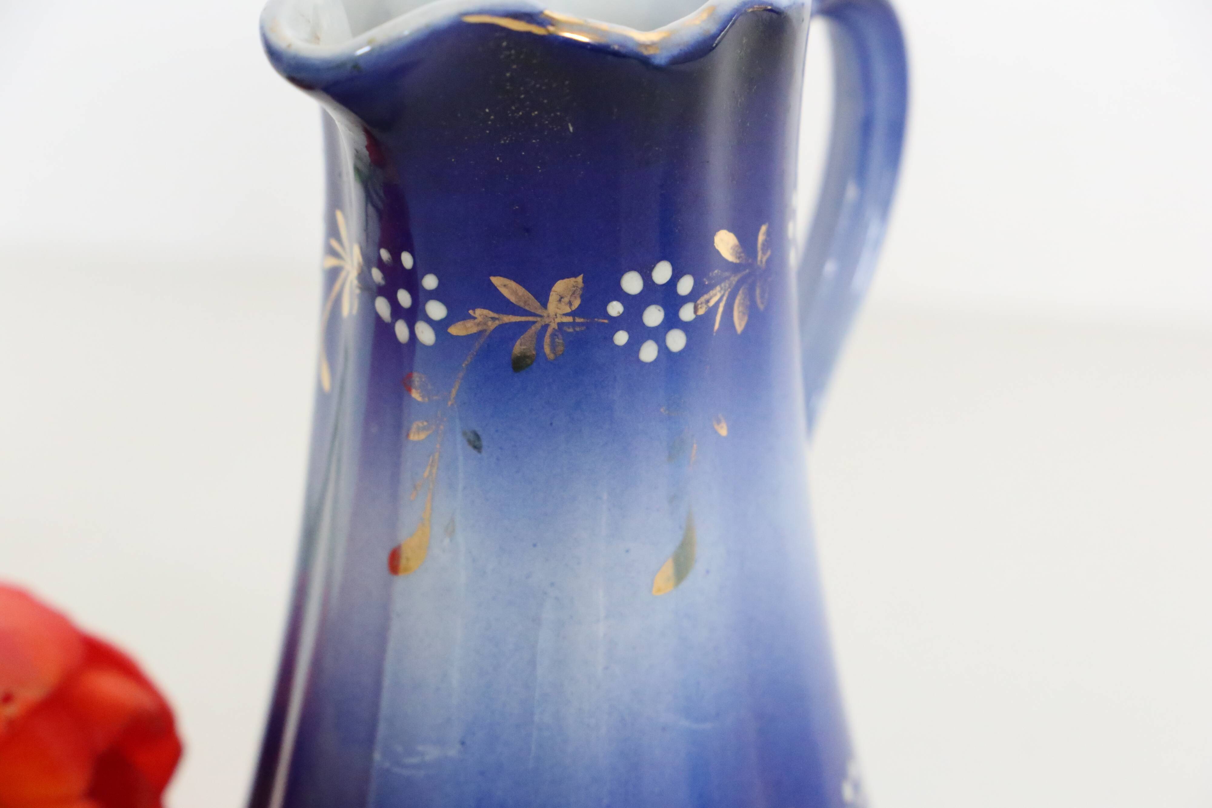 Antique pitcher Luneville Keller and Guerin