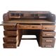 Bureau américain vintage en bois avec porte à volet