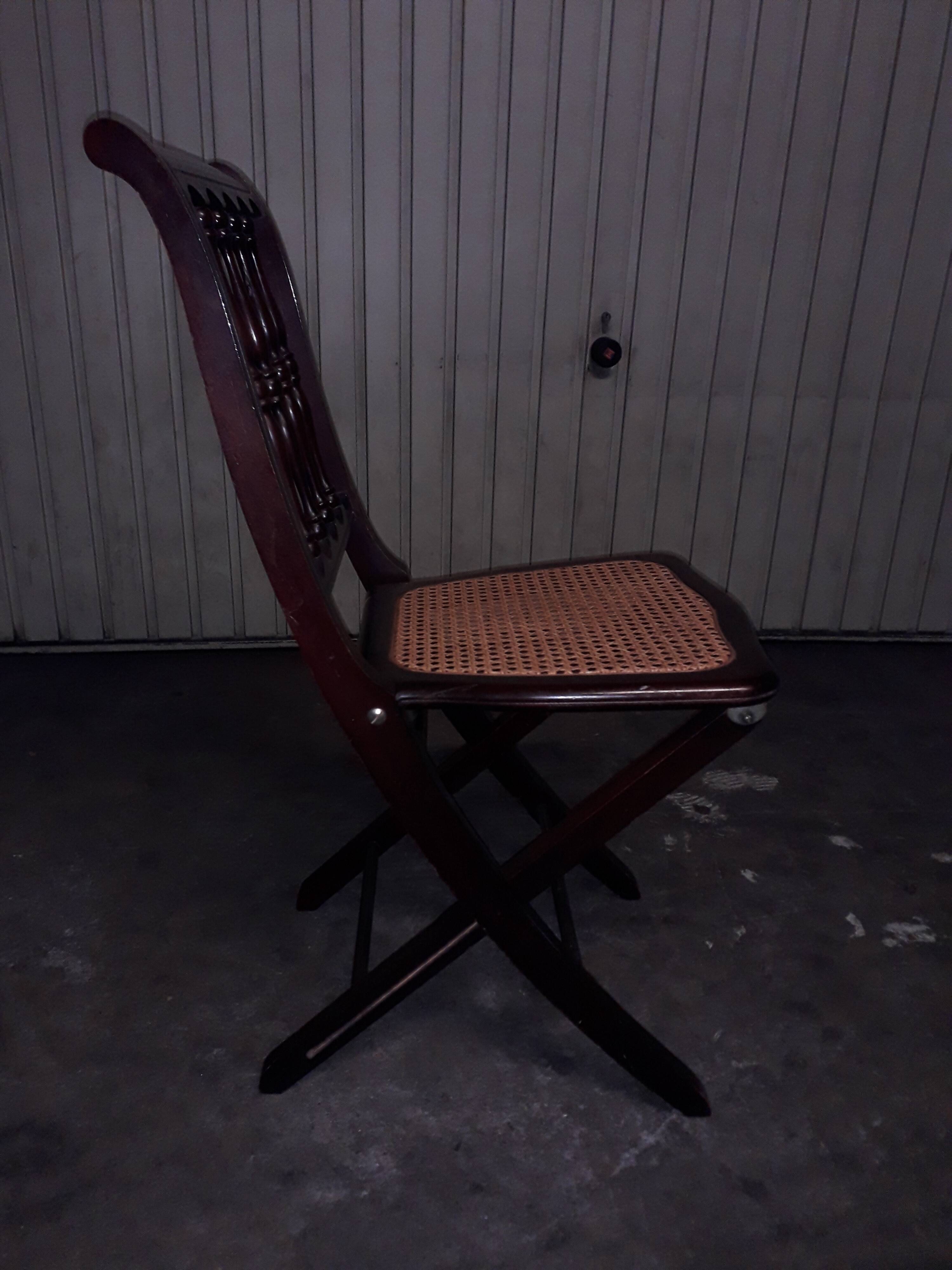 4 cane folding chairs