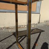 Chrome and golden brass console 70s
