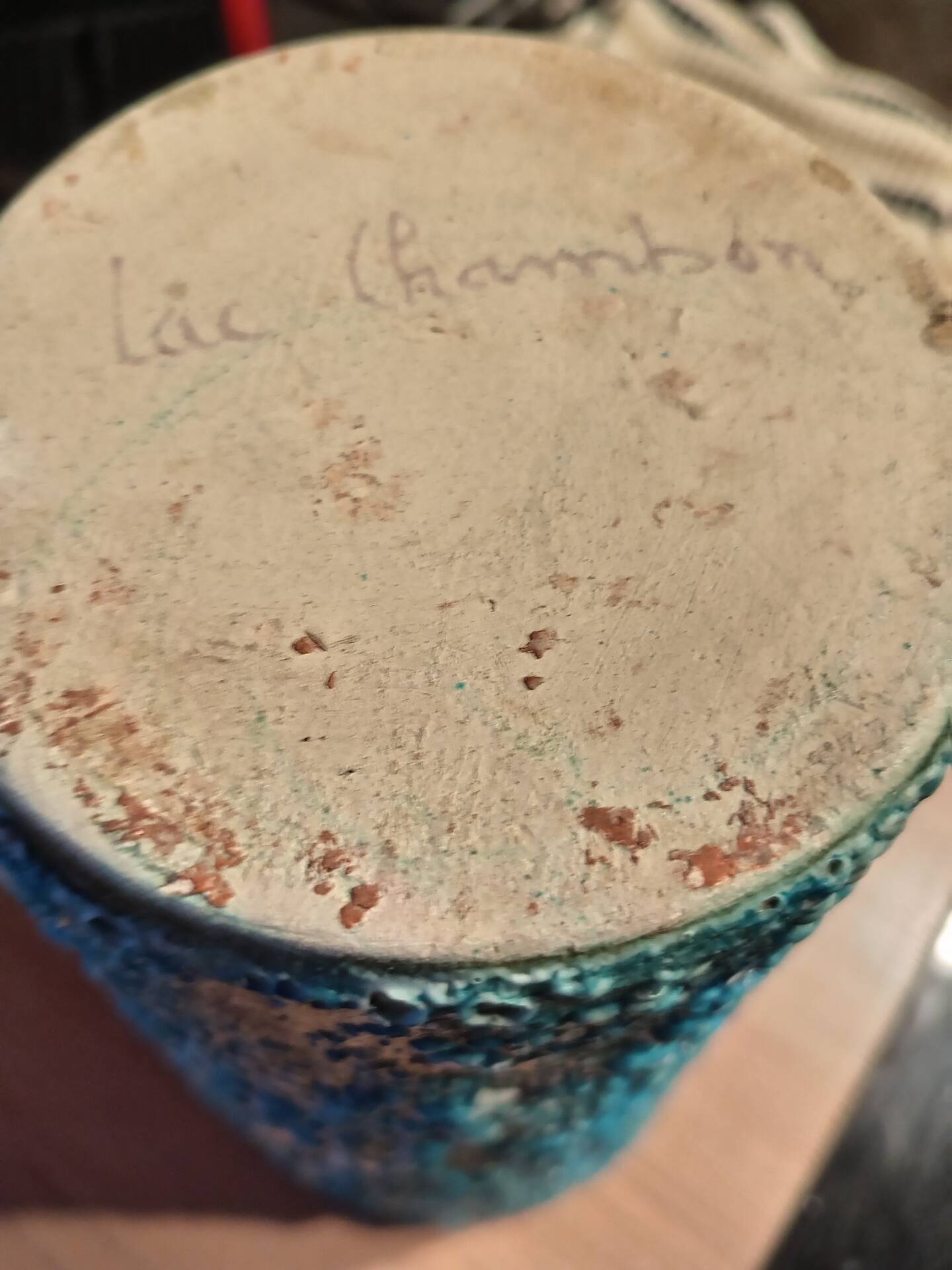 Vintage Moonstone Vase Lac Chambon