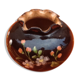 1920s Violet vase Shape ball with collar Polychrome terracotta ..