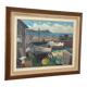 Mid Century Swedish Oil on Panel – “Boats in Port” by Eskil Skans