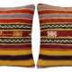 Set of 2 vintage kilim cushion covers 51x51 cm