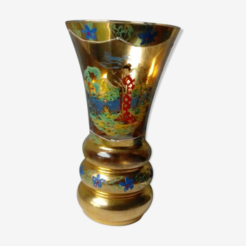 Crystal vase emailthe glassware of monaco decor asian vintage years 1960