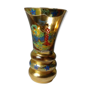 vase en cristal emaille