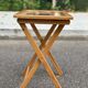Folding wooden side table — Café des Mars Paris Vintage pattern