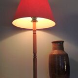 Varnished pine lamp Scandinavian style / vintage 60s-70s