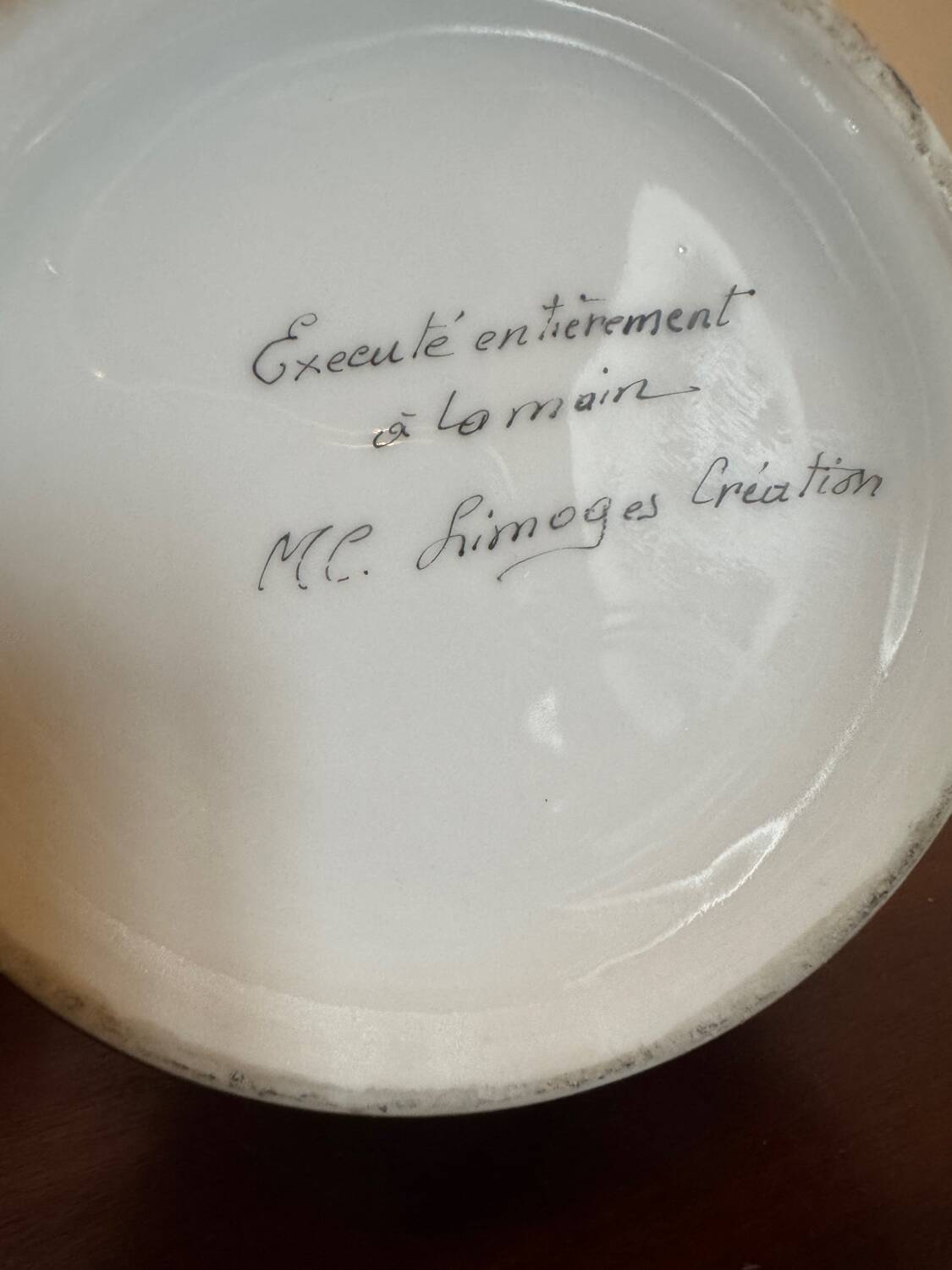 Limoges porcelain flamingo vase