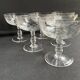 8 Guilloche crystal champagne glasses - Art Nouveau