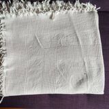 Bedspread in woven white cotton, double bed