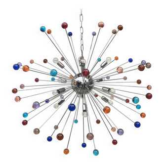 Multicolour “star” murano glass sputnik chandelier