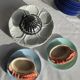 Pair of vintage lobster mini ramekins Saint Amand D15.5