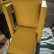 Pair of armchairs in sunny yellow leather
