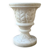 Vintage carved alabaster vase