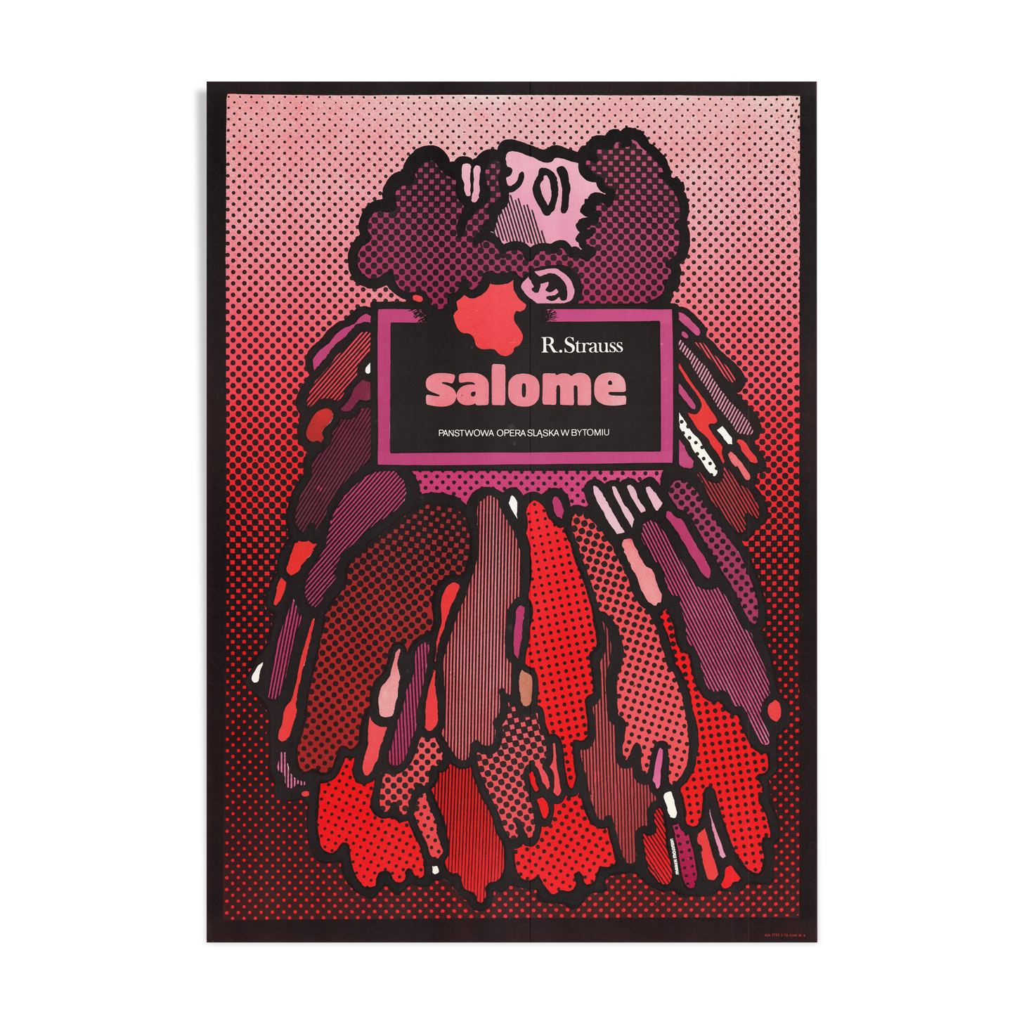Salome opera Polish poster by Marek Mosiński, 1970s