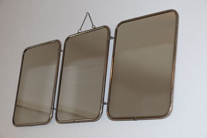 Miroir barbier triptyque 58 x 24 cm