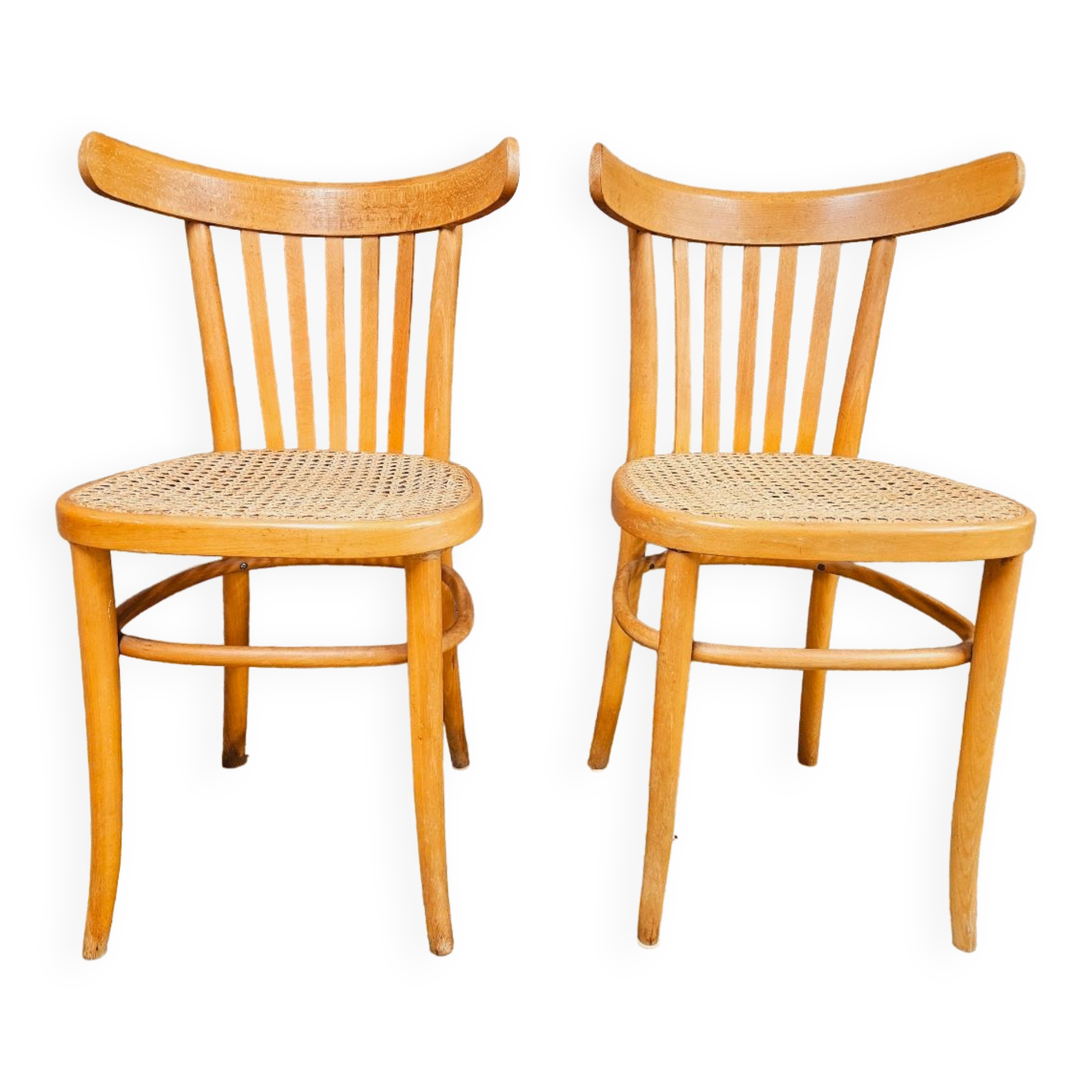 Pair of chairs bistrot 1960s vintage