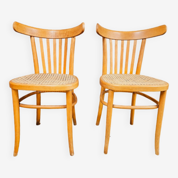 Pair of chairs bistrot 1960s vintage