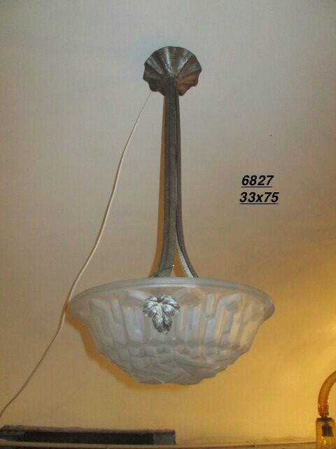 Lampadario vetro opalino