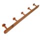 Bamboo style 5 hook coat rack