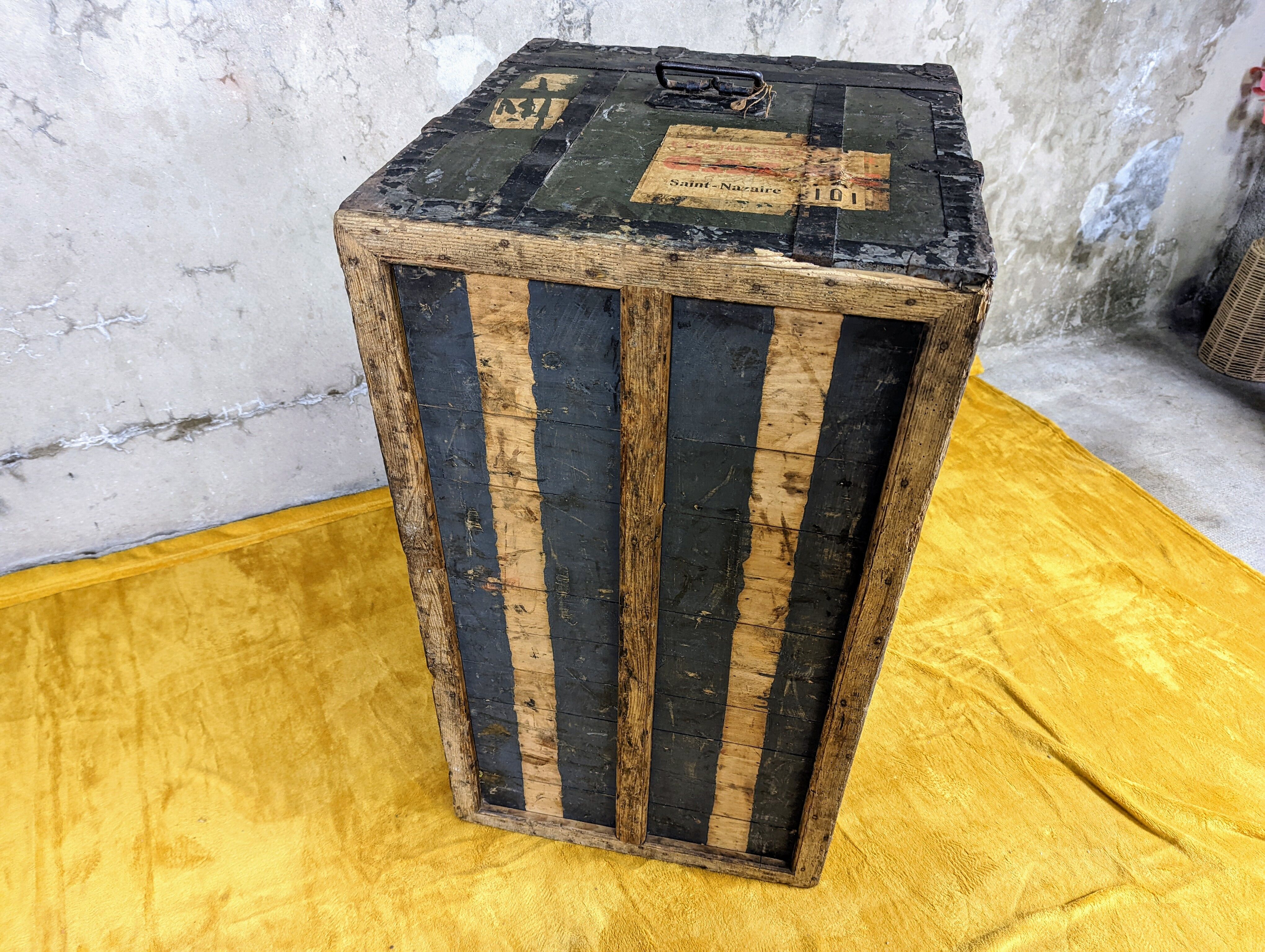 Antique travel trunk