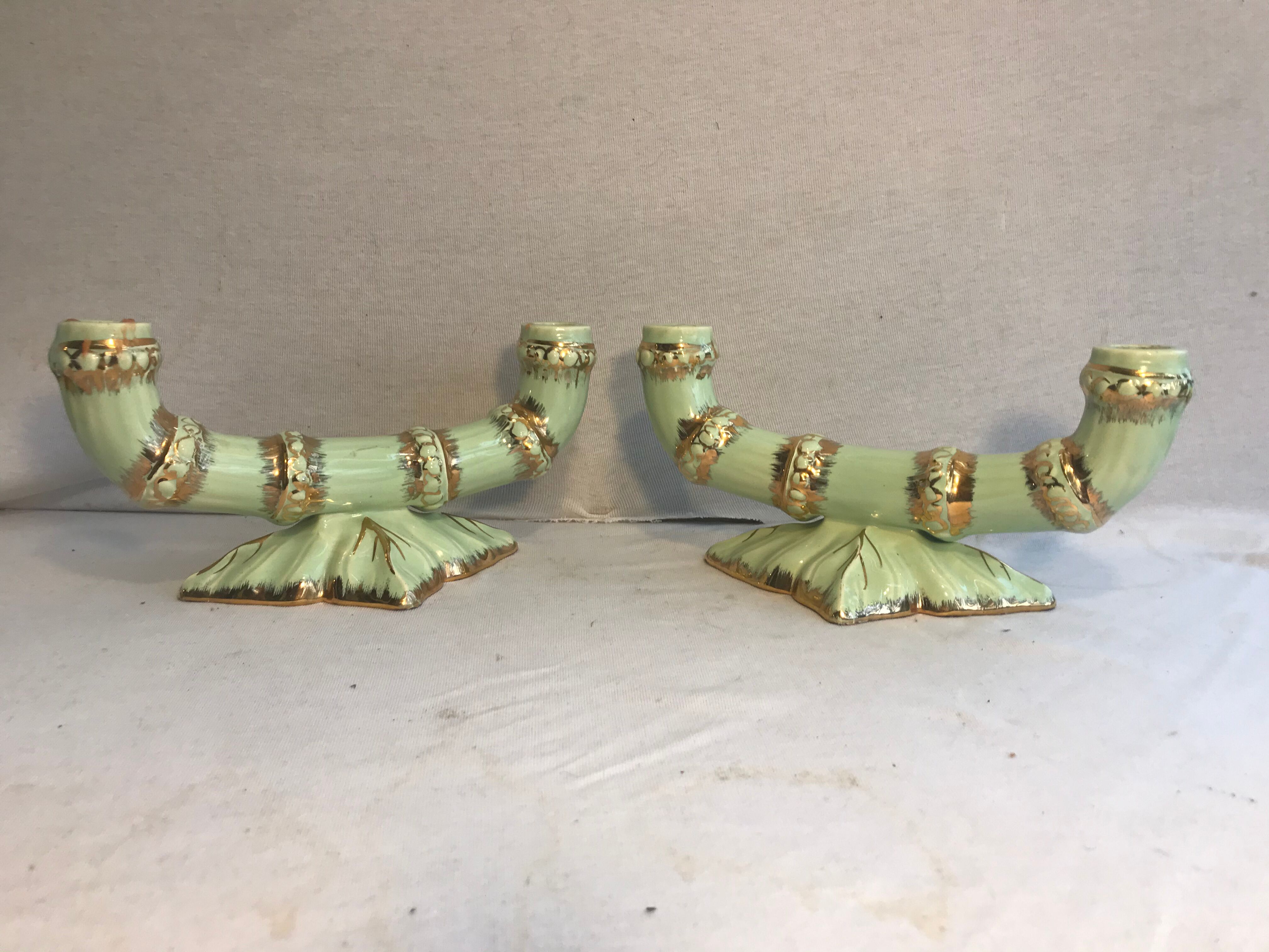Old pair of candlesticks