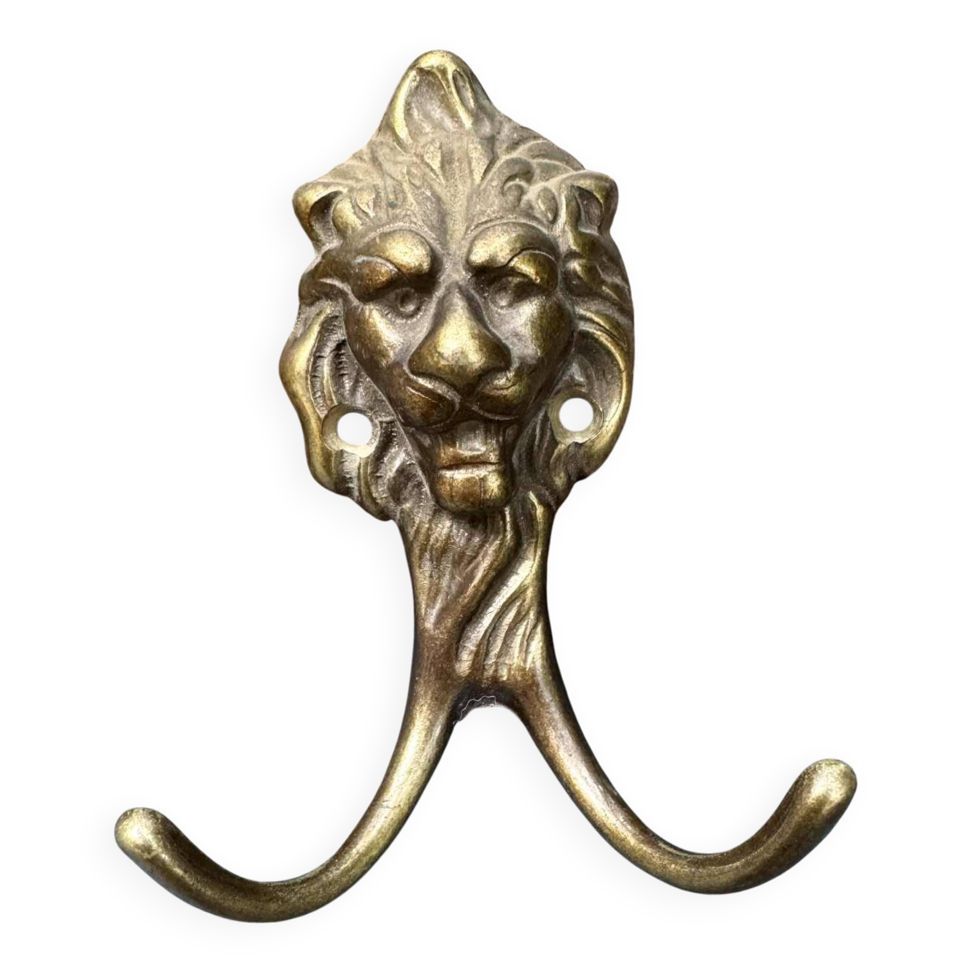 Patère lion en laiton style baroque