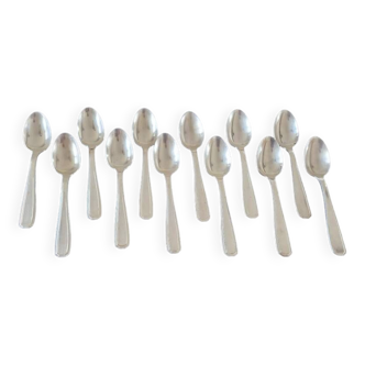 Christofle, Alfénide, Paris - Set of 12 silver-plated table spoons - América model