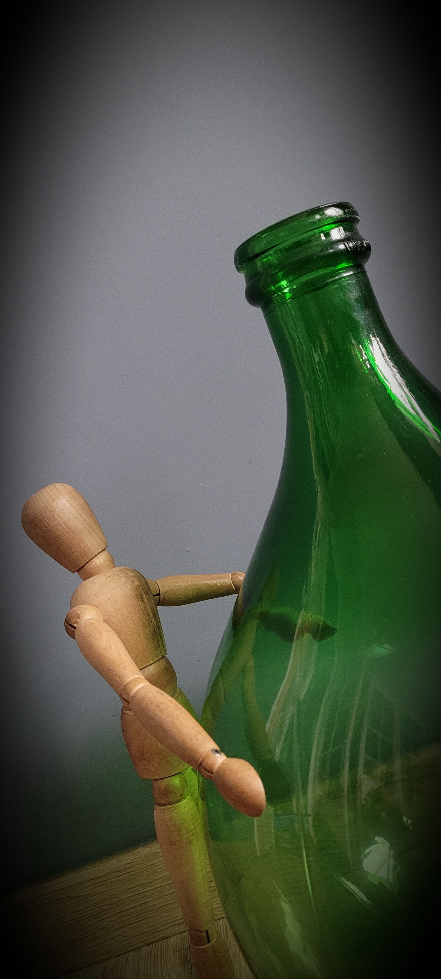 Demijohn 10L round green