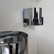 Pair of vintage wall lights, chrome metal, France 1970