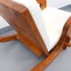 Brutalist rocking chair "sled" vintage