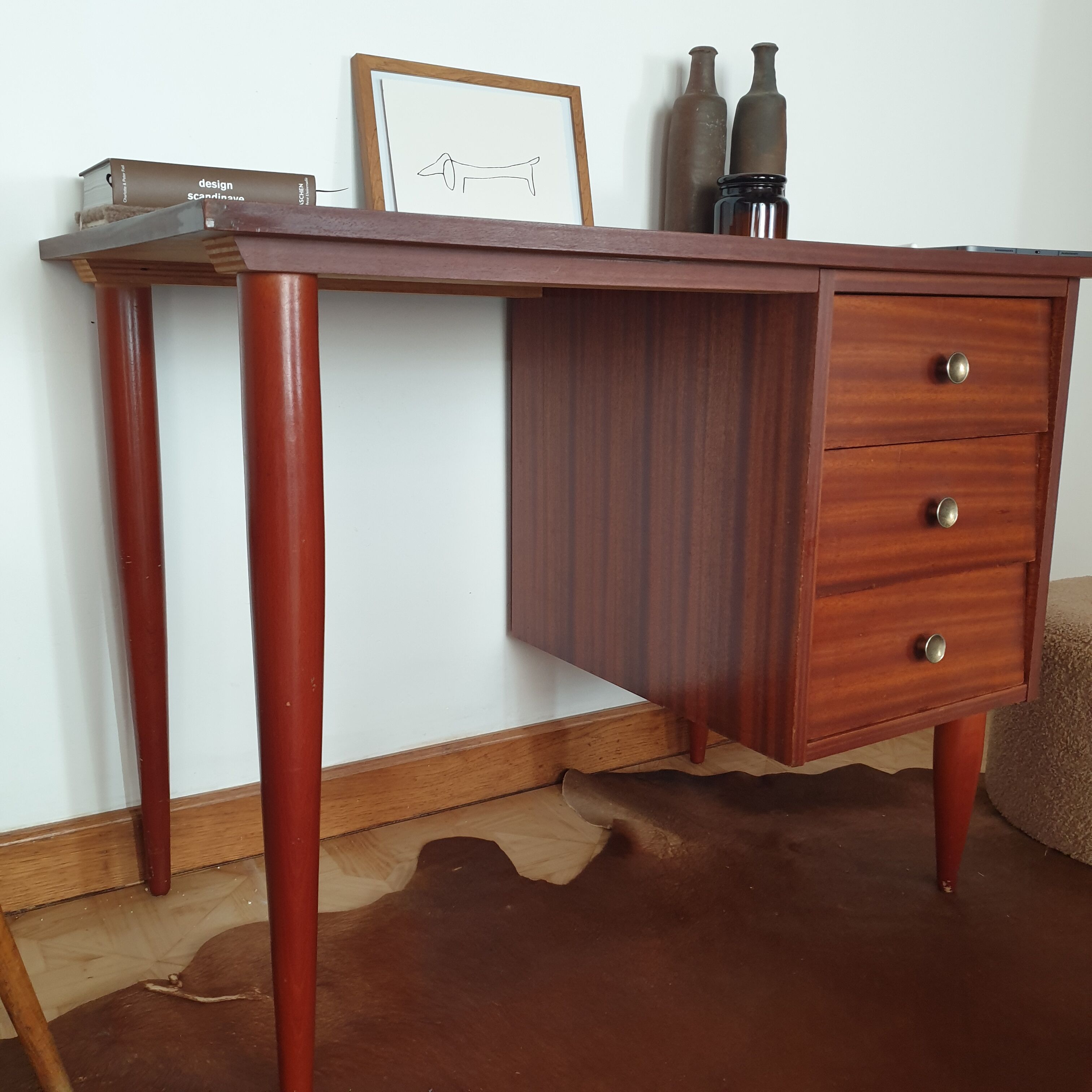 Vintage teak desk 60s