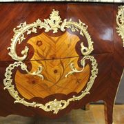Louis XV style commode in marquetry around 1900